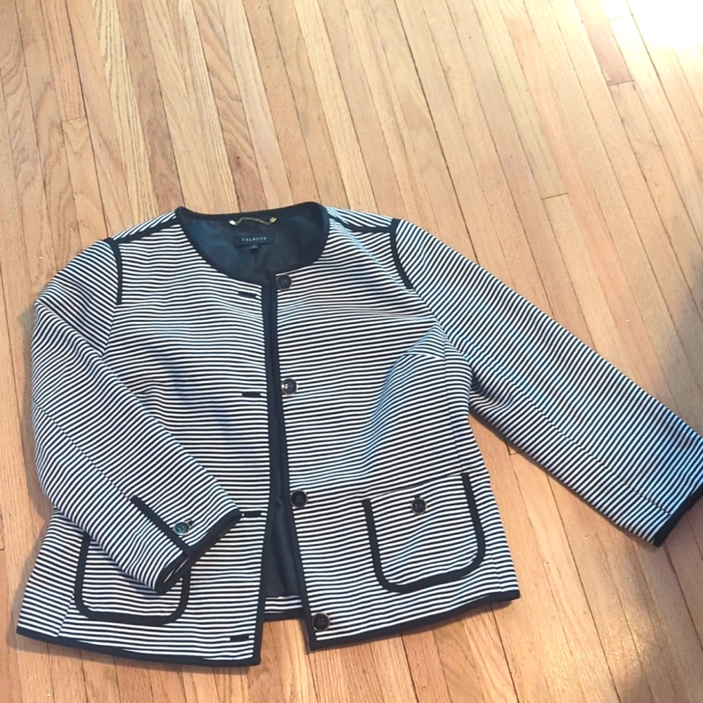 Striped Talbots lined blazer